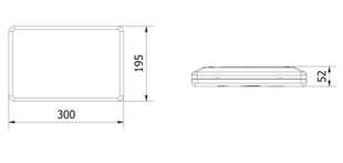 LED lamp MACARI hämarussensoriga, 12W, 950lm, AC220-240V, 50 / 60Hz hind ja info | Süvistatavad ja LED valgustid | kaup24.ee