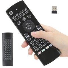 CP MX3-ML Universaalne nutiteleri / arvuti pult traadita klaviatuuriga / IR pult / LED valgus / USB must hind ja info | Smart TV tarvikud | kaup24.ee