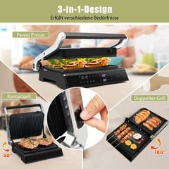 Costway 3-in-1 1200 W Panini pressgrill nakkumatute plaatidega elektrigrill цена и информация | Особенные приборы для приготовления пищи | kaup24.ee