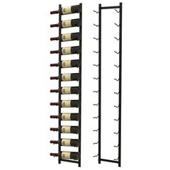 Costway veiniriiuli sein 6 veinipudelile metallist pudelihoidja 22 x 13,5 x 145 cm must цена и информация | Полки | kaup24.ee