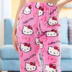 Naiste flanell Hello Kitty pidžaamapüksid цена и информация | Женские пижамы, ночнушки | kaup24.ee