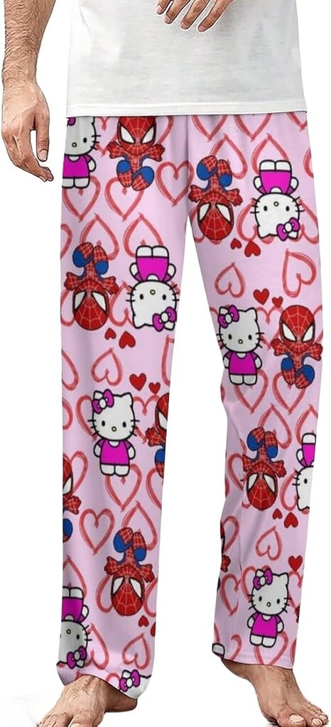 Hello Kitty ja Spidermani trükitud pidžaamapüksid hind ja info | Öösärgid, pidžaamad | kaup24.ee