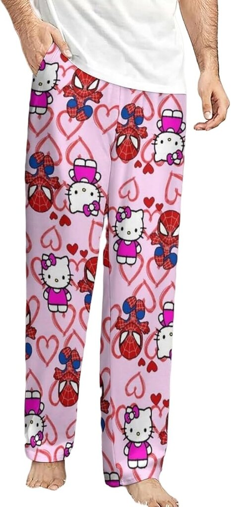 Hello Kitty ja Spidermani trükitud pidžaamapüksid hind ja info | Öösärgid, pidžaamad | kaup24.ee