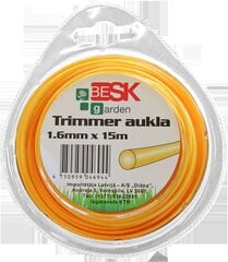 Trimmeri nöör 1.6mm*15m ümmargune hind ja info | Aiatööriistade lisatarvikud | kaup24.ee