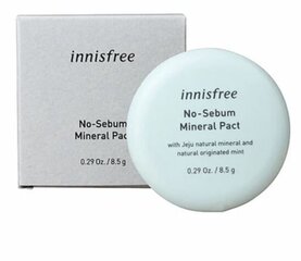 Innisfree No Sebum Mineral Pact 8,5 g - Matistav puuder hind ja info | Jumestuskreemid, puudrid | kaup24.ee