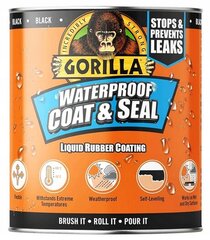 Gorilla sealant Waterproof Coat&Seal 473ml, black цена и информация | Клей | kaup24.ee