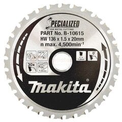 Saeketas Makita 136*20,T30 - pehme teras цена и информация | Механические инструменты | kaup24.ee