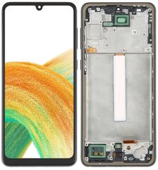 LCD + puuteekraan Samsung Galaxy A33 5G A336 SM-A336 (OLED) Raam must hind ja info | Telefoniosad ja parandamise tööriistad | kaup24.ee