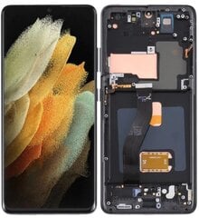 LCD + puutetundlik ekraan Samsung Galaxy S21 Ultra 5G SM-G998B OLED Frame Must hind ja info | Telefoniosad ja parandamise tööriistad | kaup24.ee