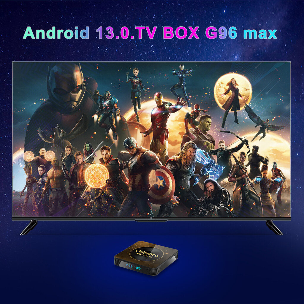 Farrot Smart TV Box multimeediumipleier G96 Max HD Android 13.0 digitaalse maapealse dekoodriga teleri vastuvõtja digiboks RK3528 neljatuumaline protsessor 2-16G meediapleieri tugi USB 3.0/3D/4K/8K + I8 juhtmevaba miniklaviatuuriga цена и информация | Meediamängijad ja tarvikud | kaup24.ee