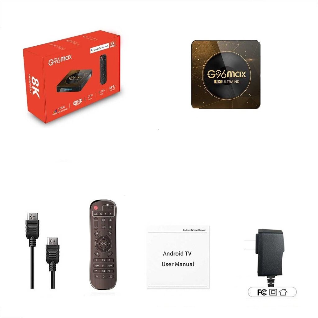 Farrot Smart TV Box G96 Max HD Android 13.0 digitaalse maapealse dekoodriga teleri vastuvõtja digiboks RK3528 neljatuumaline protsessor 2-16G meediumipleieri tugi USB 3.0/3D/4K/8K цена и информация | Meediamängijad ja tarvikud | kaup24.ee