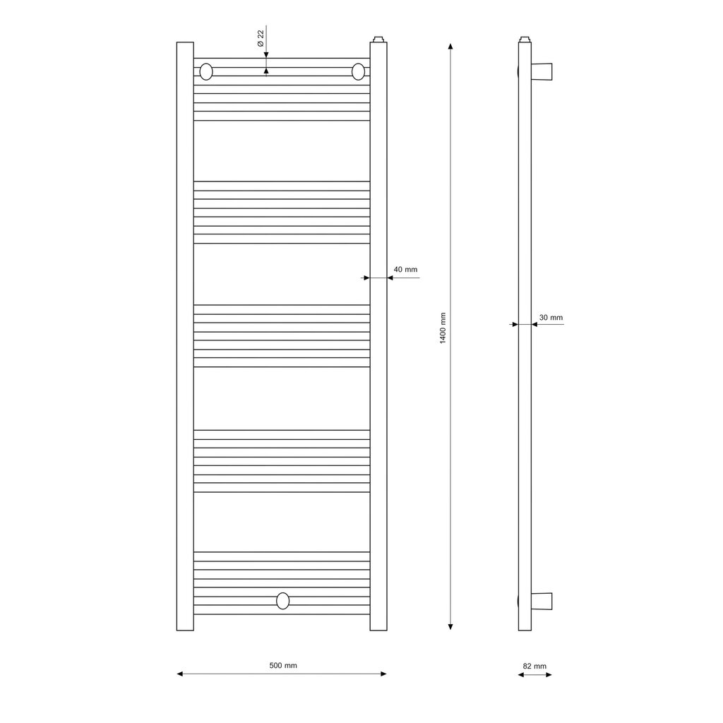 Granitan vannitoa radiaator Puerto 140x50cm цена и информация | Vannitoa radiaatorid ja käterätikuivatid | kaup24.ee