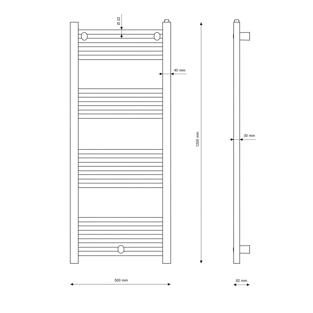 Granitan vannitoaküte Puerto 120x50cm Granitan elektriline kütteseade One Touch цена и информация | Vannitoa radiaatorid ja käterätikuivatid | kaup24.ee