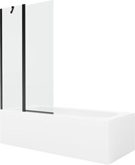 Vonia Mexen Vega su apdaila ir stiklo sienele, 180x80 cm + 100 cm, White+Black/Transparent цена и информация | Ванны | kaup24.ee