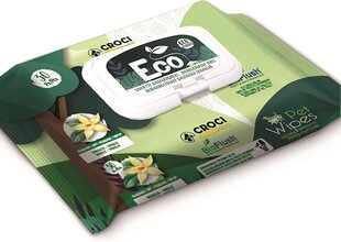 Vanilje aroomiga niisked salvrätikud Croci Eco Wipes, 30 tk hind ja info | Hooldusvahendid loomadele | kaup24.ee