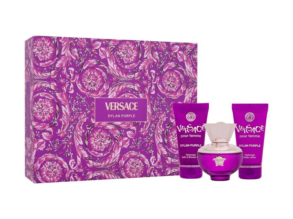 Komplekt Versace Pour Femme Dylan Purple naistele: Lõhnavesi EDP, 50 ml + kehakreem, 50 ml + dušigeel, 50 ml цена и информация | Naiste parfüümid | kaup24.ee