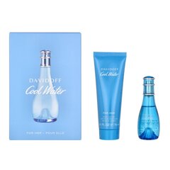 Komplekt Davidoff Cool Water naistele: Tualettvesi EDT, 30 ml + kehakreem, 75 ml hind ja info | Naiste parfüümid | kaup24.ee