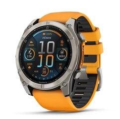 Garmin fēnix® 8 – 51мм AMOLED Sapphire Titanium with Spark orange/graphite silicone band цена и информация | Смарт-часы (smartwatch) | kaup24.ee