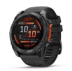 Garmin fēnix® 8 – 51mm AMOLED Slate Gray with Black Silicone Band hind ja info | Nutikellad (smartwatch) | kaup24.ee