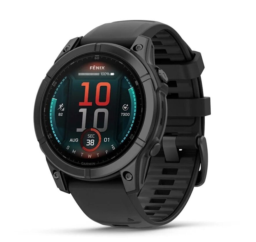 Garmin fēnix® E Slate grey steel with Black silicone band цена и информация | Nutikellad (smartwatch) | kaup24.ee