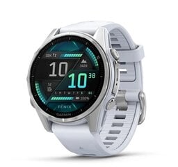 Garmin fēnix® 8 – 43мм AMOLED Silver with Whitestone silicone band цена и информация | Смарт-часы (smartwatch) | kaup24.ee