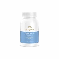 Toidulisand Alpen Gold Omega 3 Premium+ 1000mg EPA 500mg/DHA 250mg, 90 kapslit hind ja info | Vitamiinid, toidulisandid, preparaadid tervise heaoluks | kaup24.ee