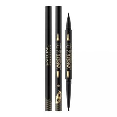 Silmapiiri marker + pliiats Eveline Cosmetics Variete 2in1 Ultra Black Eyeliner hind ja info | Ripsmetušid, lauvärvid, silmapliiatsid, seerumid | kaup24.ee