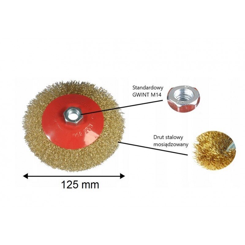 Pintsel metall - traat 5 tolli (127 mm) M14 hind ja info | Akutrellid, kruvikeerajad | kaup24.ee