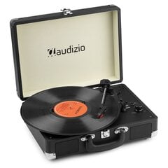 Проигрыватель виниловых дисков Audizio RP116BK-портфель с BT In/Out цена и информация | Проигрыватели для пластинок, патефоны | kaup24.ee