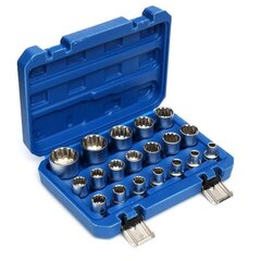 Головки Cr-V TORX - 19шт, 8 - 38мм цена и информация | Механические инструменты | kaup24.ee