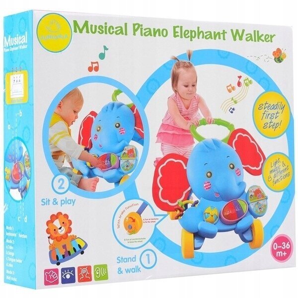 Muusikaline lükatav mänguasi Lorelli Elephant hind ja info | Imikute mänguasjad | kaup24.ee
