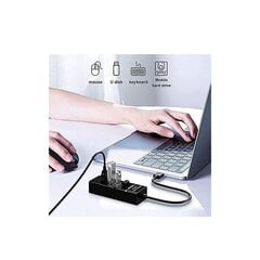 USB-концентратор с 4 разъемами и светодиодной подсветкой, 5 Гбит/с цена и информация | Адаптеры и USB-hub | kaup24.ee