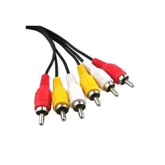 3RCA - 3RCA kaabel / juhe - tulbid 1,5m hind ja info | Kaablid ja juhtmed | kaup24.ee