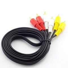 3RCA - 3RCA kaabel / juhe - tulbid 1,5m hind ja info | Kaablid ja juhtmed | kaup24.ee