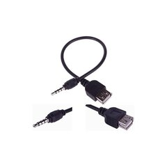 AUX 3,5 mm ja USB emane – 1,5 m adapter hind ja info | Kaablid ja juhtmed | kaup24.ee