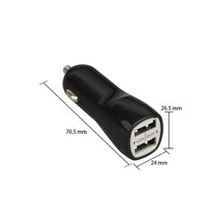 USB autolaadija 3.1a laadija, laadija - must hind ja info | Lisaseadmed | kaup24.ee