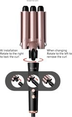 Curling Iron Wand 5 in 1 Curling Wand komplekt koos 5 vahetatava keraamilise lokitangiga, kiiresti soojenev lokirull kõikidele juuksetüüpidele hind ja info | Juuksesirgendajad ja koolutajad | kaup24.ee