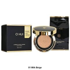 O HUI - Ultimate Cover Cushion Satin Finish (№1 Milk Beige), Кушон для лица с сатиновым финишем №01 цена и информация | Пудры, базы под макияж | kaup24.ee