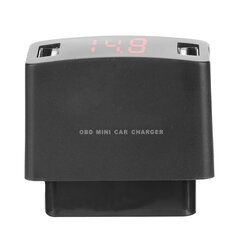 Vastupidav ABS OBD MINI kahe USB laadija pistikupesa pingenäidikuga 12/24 V auto jaoks hind ja info | Parkimisabi süsteemid | kaup24.ee