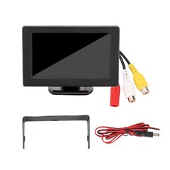 4.3-дюймовый 3W TFT LCD экран заднего вида автомобиля 2-полосный AV вход HD монитор для DVD камера заднего вида цена и информация | Системы парковки | kaup24.ee