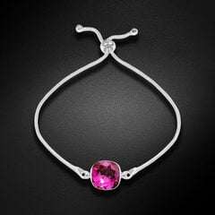 Hõbedast käevõru naistele DiamondSky „Glare (Fuchsia)“ Swarovski kristallidega DS00B546 hind ja info | Käevõrud, käeketid | kaup24.ee