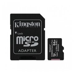 Карта памяти KINGSTON Canvas Select plus UHS-I 64 ГБ, MICRO SD XC, SDCS2/64 ГБ цена и информация | Карты памяти | kaup24.ee