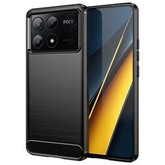 Твердый силиконовый чехол (TPU) „Carbon“ - чёрный (Poco X6 Pro 5G / Redmi K70E) цена и информация | Чехлы для телефонов | kaup24.ee