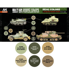 AK-Interactive - RCS127 - British Army AFV Desert Colors Set - North Africa and Mediterranean (1940-1943), набор цена и информация | Принадлежности для рисования, лепки | kaup24.ee