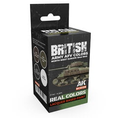 AK-Interactive - RCS128 - British Army AFV Colors Set, Набор цена и информация | Принадлежности для рисования, лепки | kaup24.ee