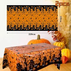 Halloweeni laudlina 2tk, oranž kõrvits 130*220cm цена и информация | Праздничные декорации | kaup24.ee