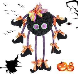 Halloweeni pärg, must, 50*55cm цена и информация | Праздничные декорации | kaup24.ee