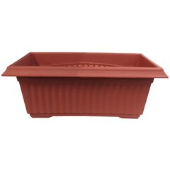 Lillepott plastikust 40x20x15cm, pruun hind ja info | Dekoratiivsed lillepotid | kaup24.ee