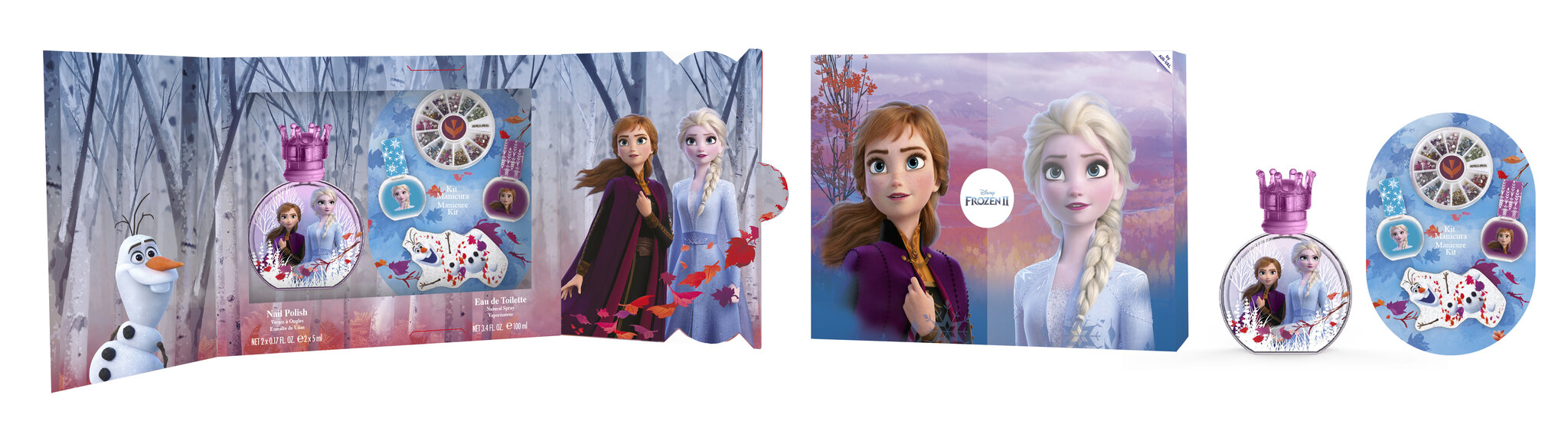 Kosmeetikakomplekt Disney Frozen II tüdrukutele hind ja info | Laste parfüümid | kaup24.ee