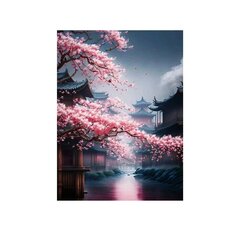 Teemantmosaiigi komplekt "Sakura puu 40x50 cm" hind ja info | Teemantmaalid, teemanttikandid | kaup24.ee